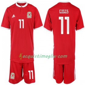 Divisa di Calcio Galles Giggi 11 Bambino Prima 2018/2019